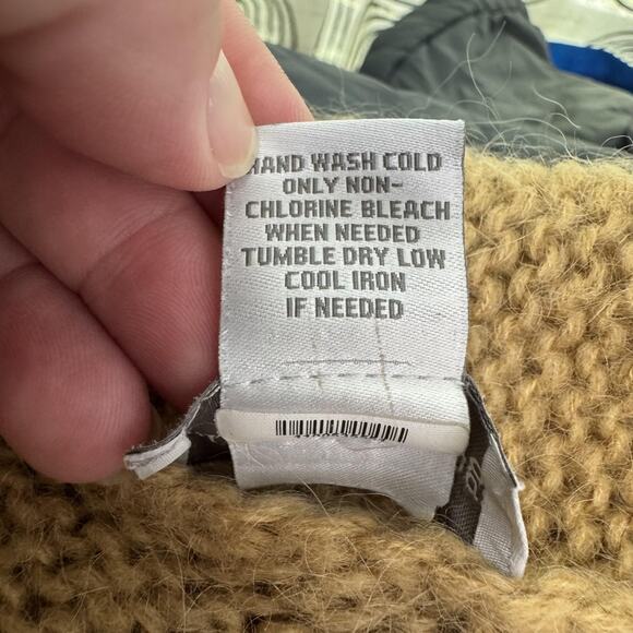 Soft Surroundings Sweater Womens Large Tan Wool Mohair Blend Open Front Cardigan - Picture 4 of 8